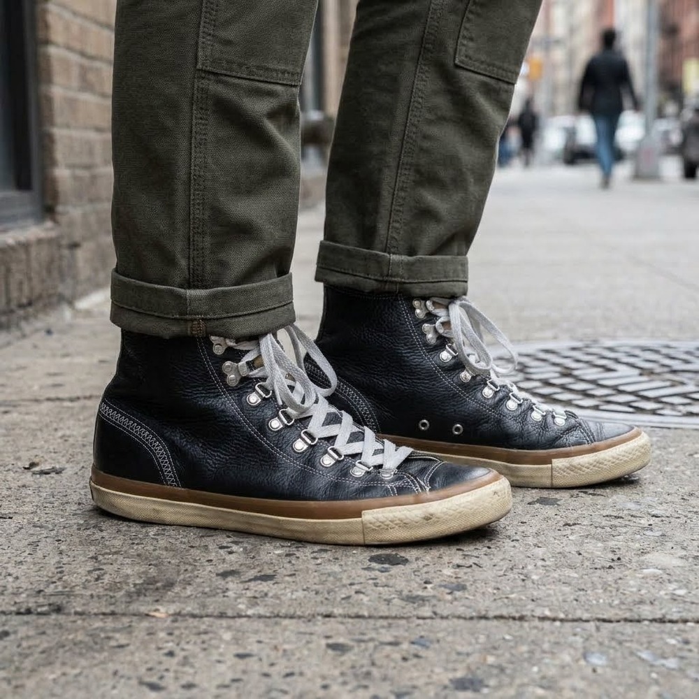 Converse Chuck Taylor All Star City Hiker M 9.5 W 11.5 Black Leather High Top